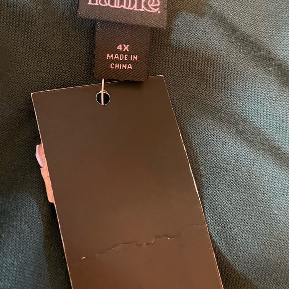 Green velour wild fable Womens cropped tank top plus size 4X new sleeveless - Picture 4 of 5